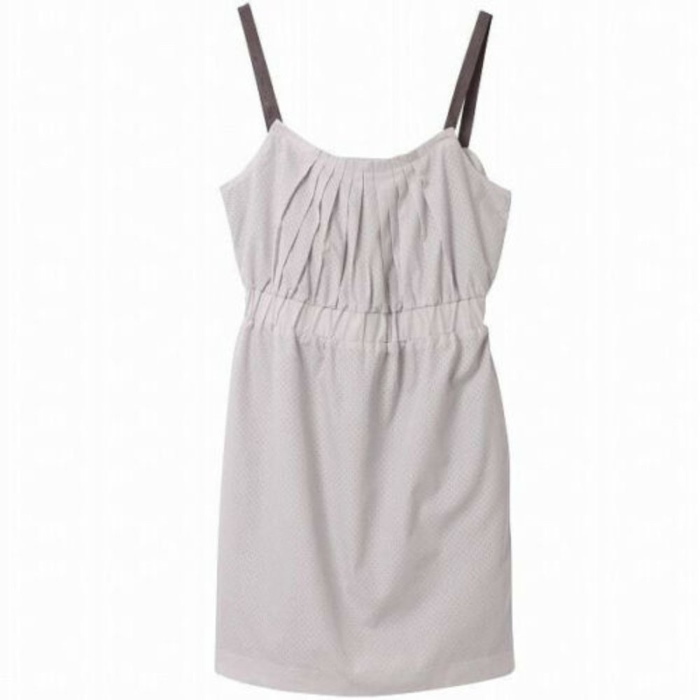 Gap Eyelet Gathered Elastic Waist Dress 4 Purple/Gray